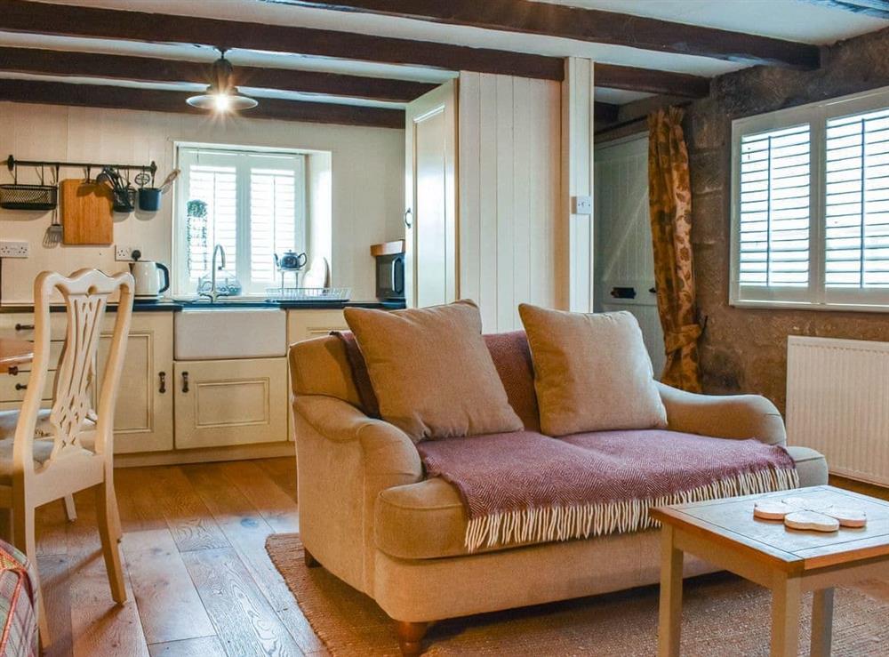 Open plan living space at Fleur Cottage in Whitby, North Yorkshire