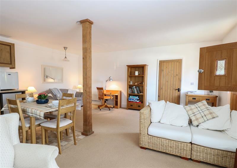 Relax in the living area at Flinks Barn, Monk Street near Thaxted