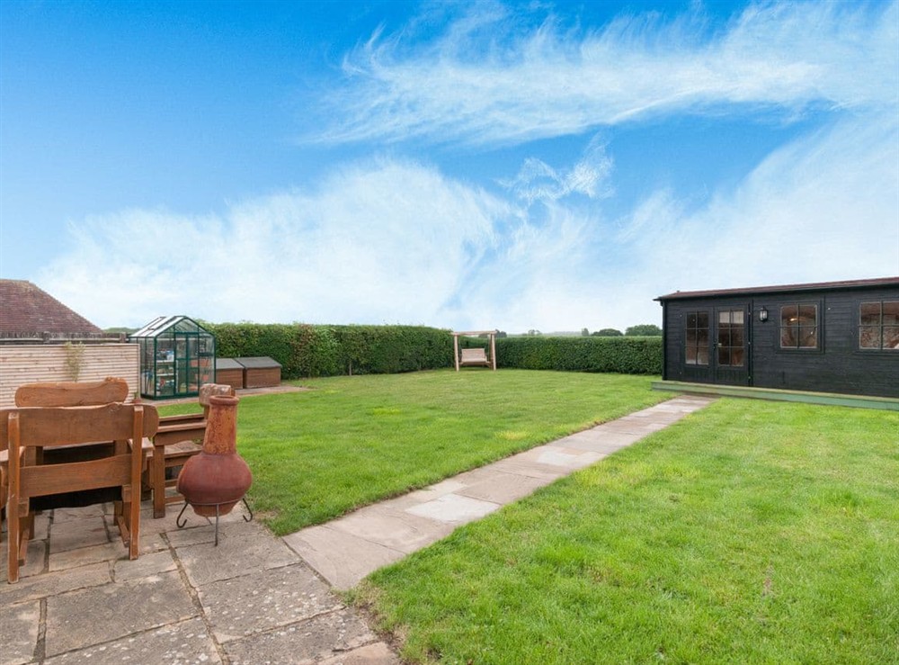 Garden at Flint Barn in Faversham, Kent