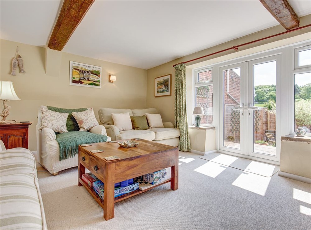 Living room at Flint Cottage in Stiffkey, Norfolk