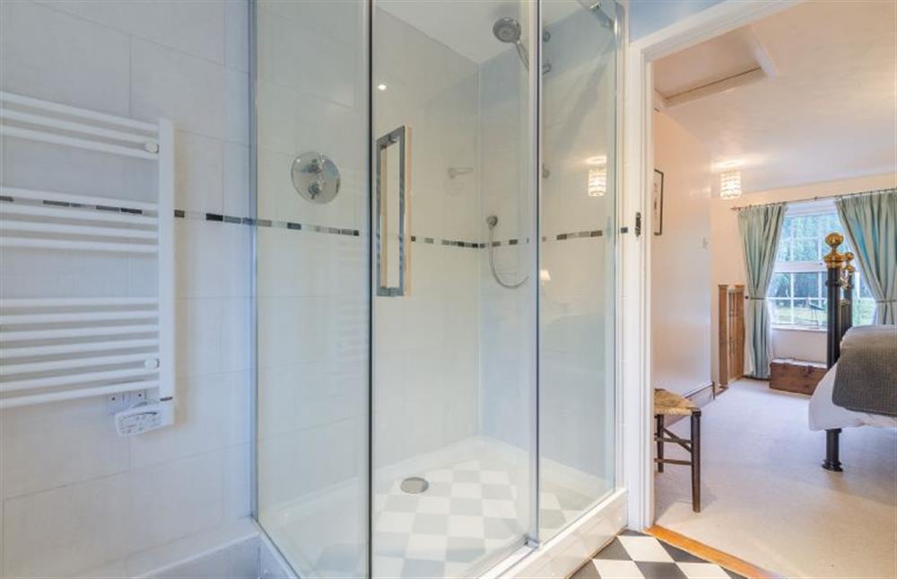 En-suite shower room at Flint Cottage, Wenhaston 