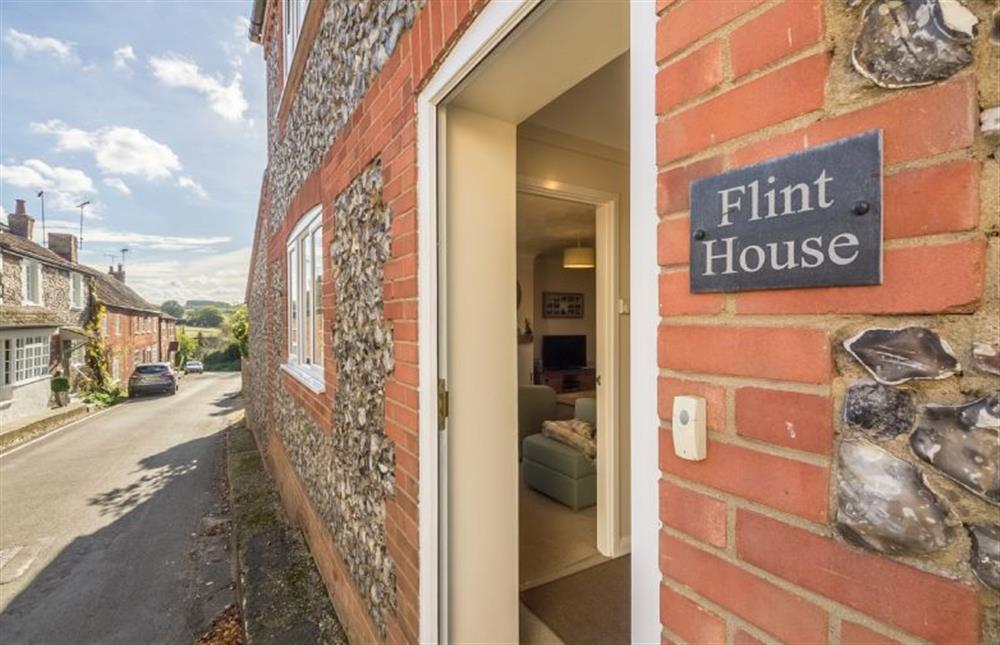 Flint House:  Front entrance at Flint House, Castle Acre near Kings Lynn