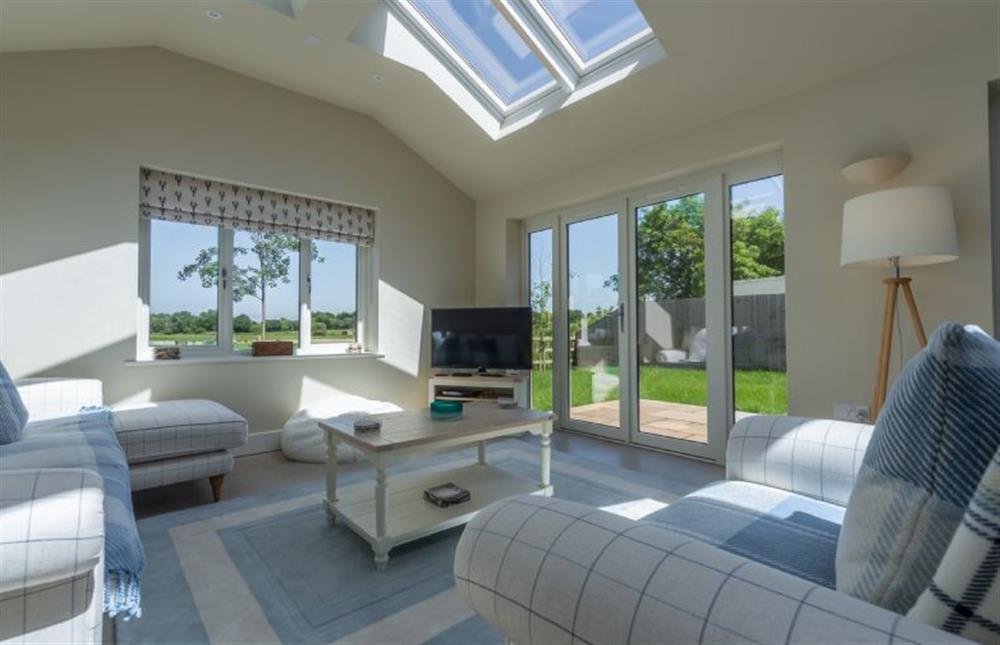 Ground floor: Sitting area with wonderful views at Flint House, Wighton near Wells-next-the-Sea