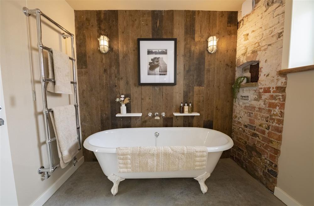 Soak away the day in the freestanding bath at Flittermouse Barn, Hornsea