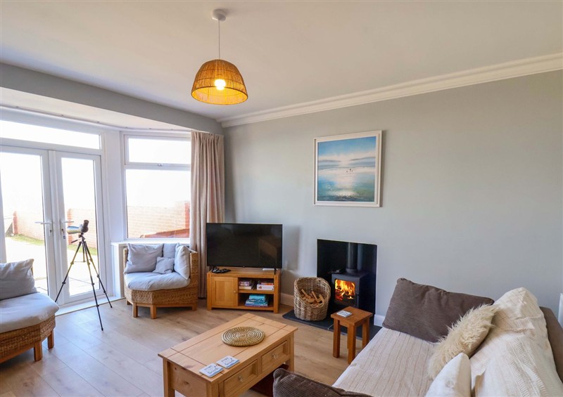 The living room at Floraville, Cayton Bay