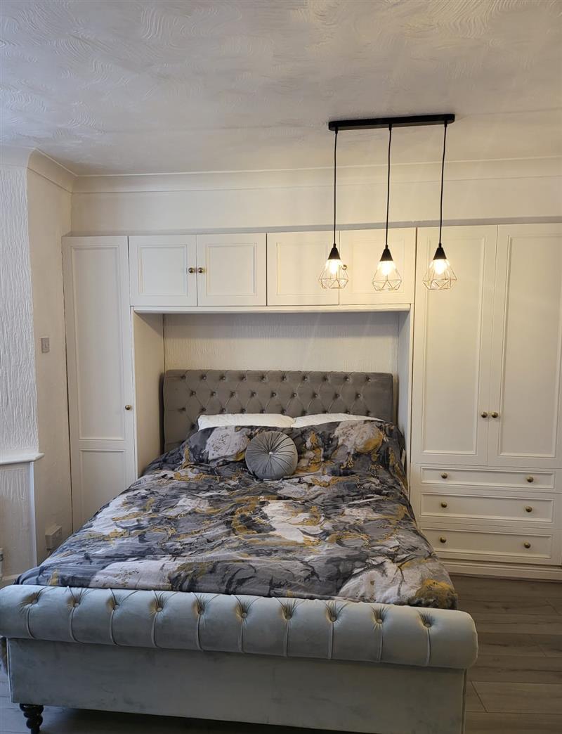 This is the bedroom at Florence Beach House, Weston-Super-Mare