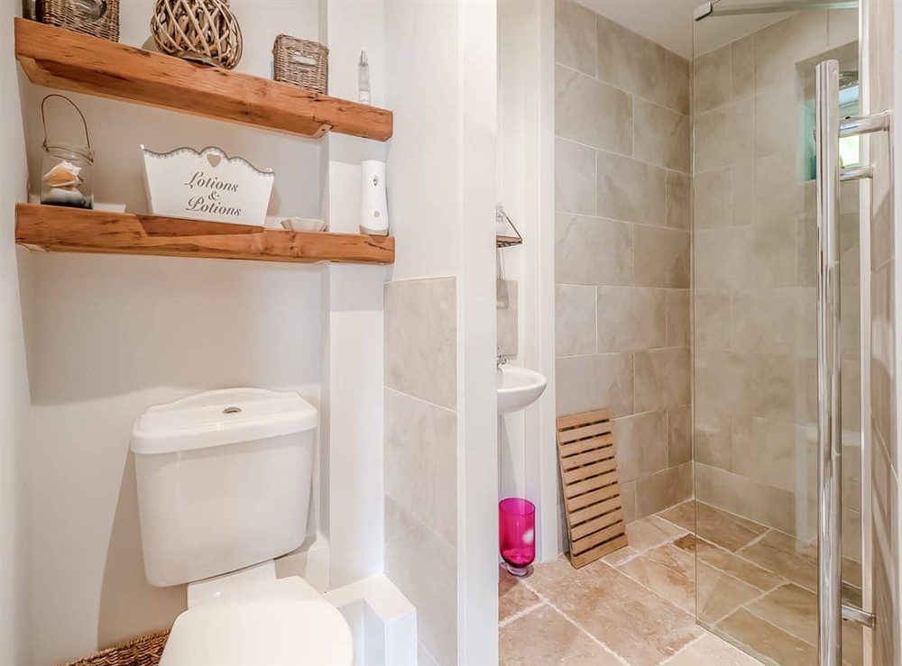 Bathroom at Florence Cottage in Sturminster Newton, near Dorset, England