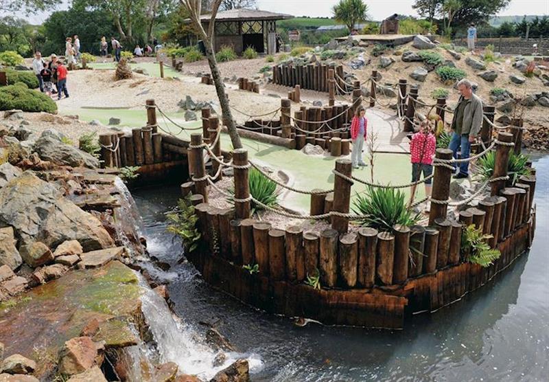Crazy golf at Florence Springs Lakeside Lodges in St Florence, Tenby