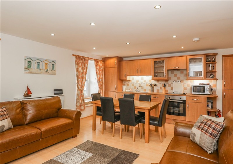 The living area at Flour Loft, Pittenweem