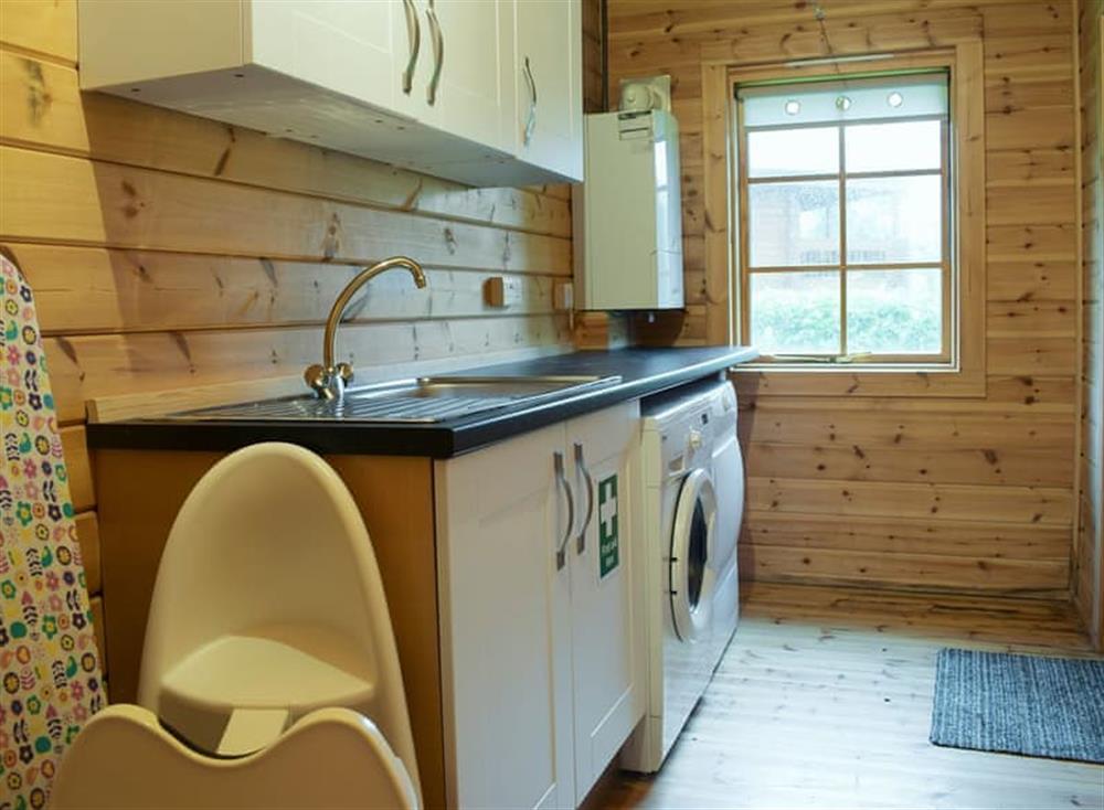 Useful utility room at Flynns Lodge in Llanbedr, near Harlech, Gwynedd