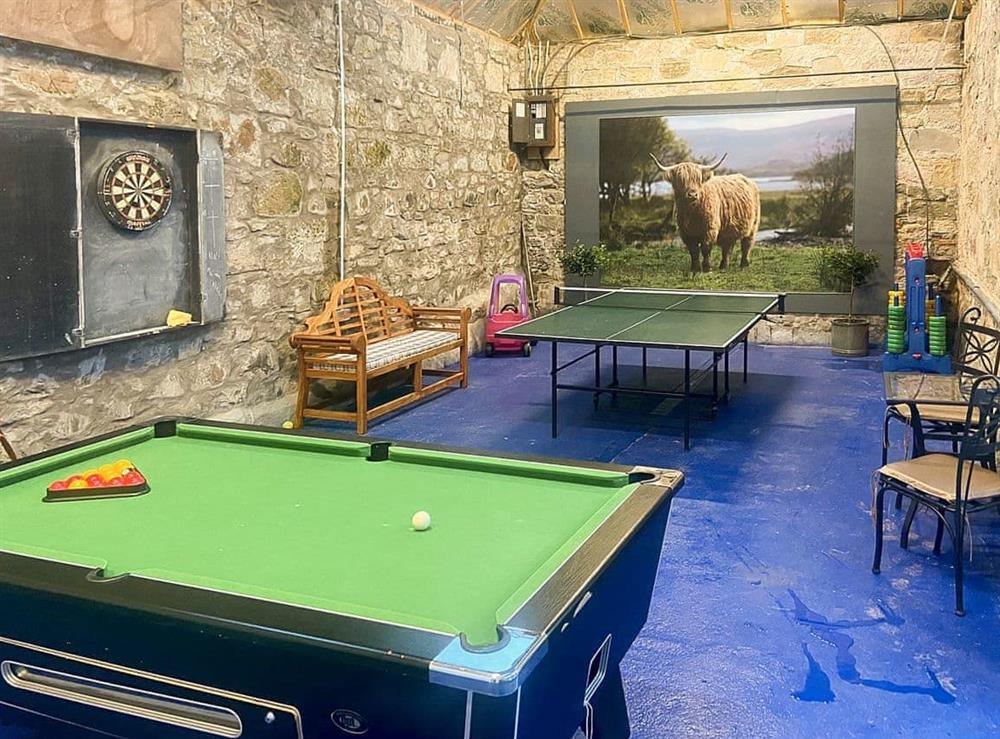 Shared games room at Fochy Cottage in Kinross, Nr Perth., Kinross-Shire