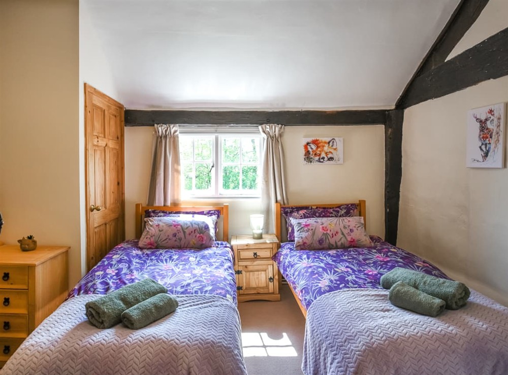 Twin bedroom at Ford Farm in Leominster, Herefordshire