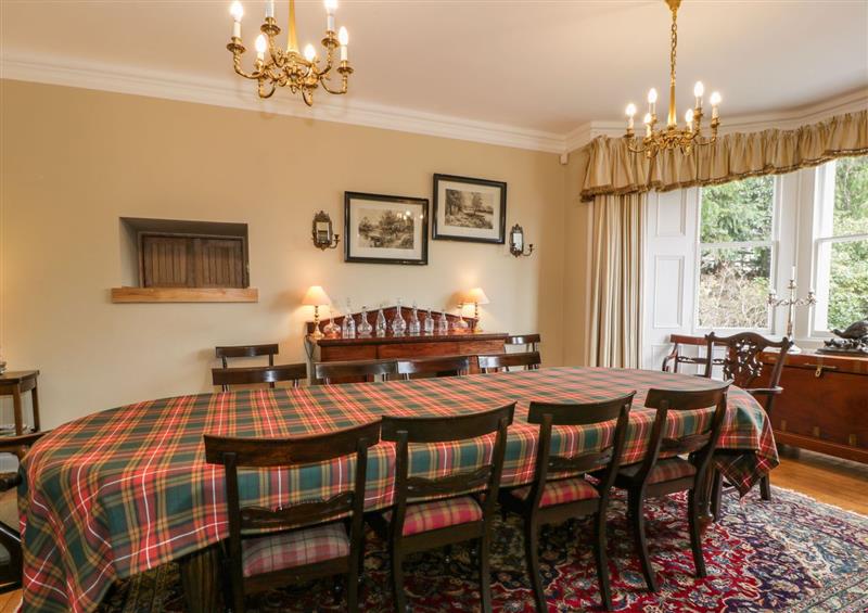 Dining room at Fordie Lodge, Fordie near Comrie