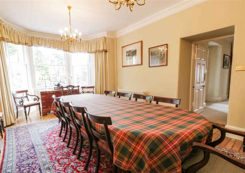 The dining room at Fordie Lodge, Fordie near Comrie