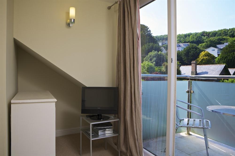 Balcony accessed from the double room at Fordlea in , Salcombe
