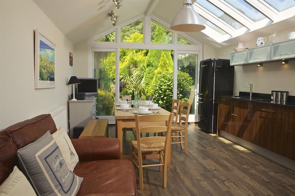 The superb, light and sunny kitchen and dining area at Fordlea in , Salcombe