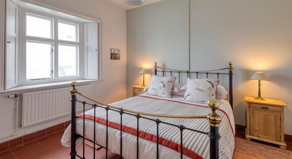One of the double bedrooms at Foreland Lighthouse Keepers' Cottage in Lynton, Devon