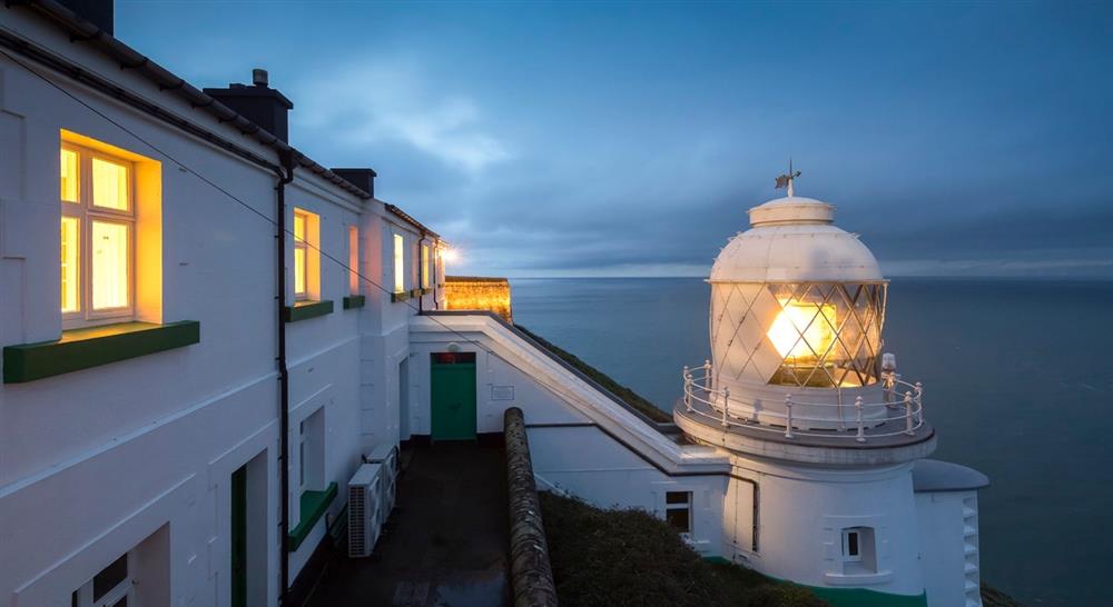 The exterior of The Lighthouse Keepers' Cottage, Foreland Point, Lynton, Devon at Foreland Lighthouse Keepers' Cottage in Lynton, Devon