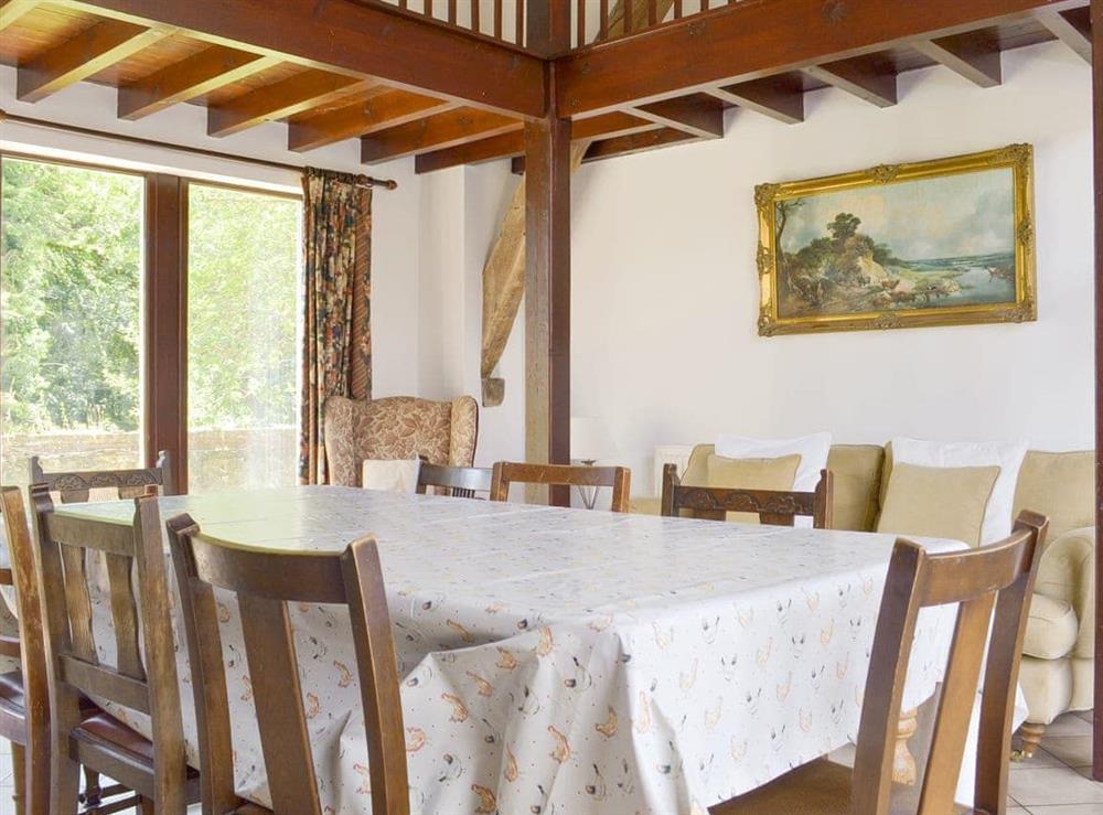 Light and airy dining space at Foremark Threshing Barn, 