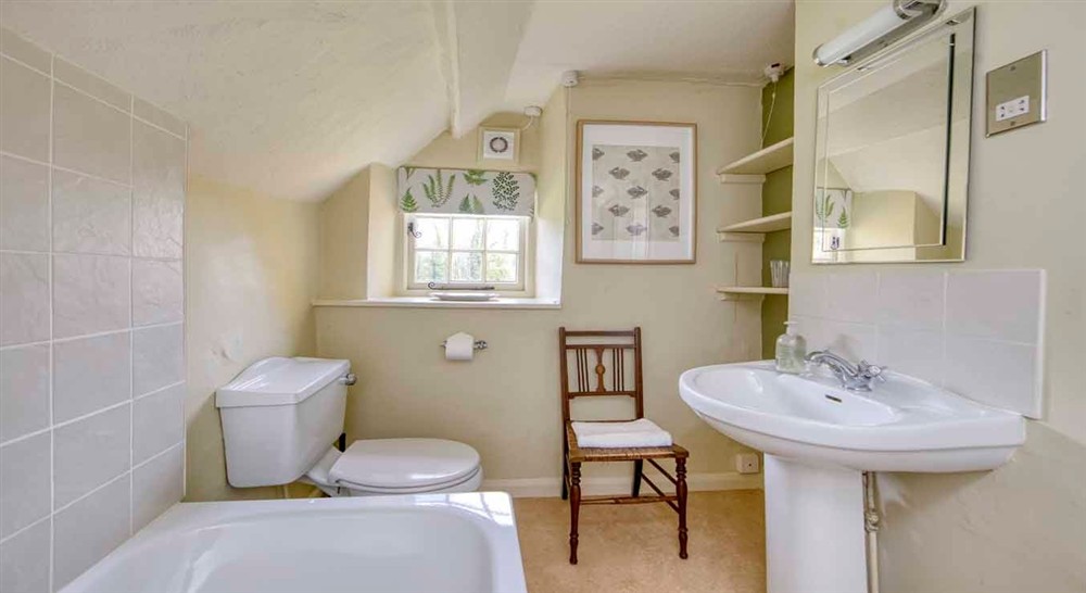 The bathroom at Forest Cottage in Exeter, Devon