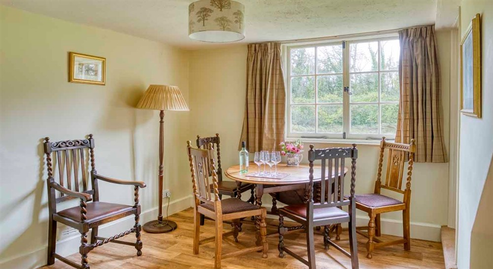 The dining room at Forest Cottage in Exeter, Devon