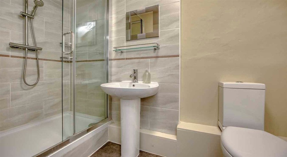 The shower room at Forest Cottage in Exeter, Devon