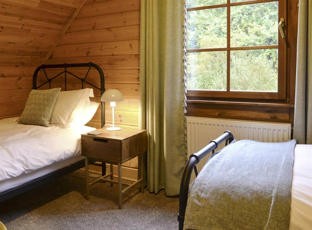 Twin bedroom at Forest Lodge Glenisle in Dalbeattie, Kirkcudbrightshire