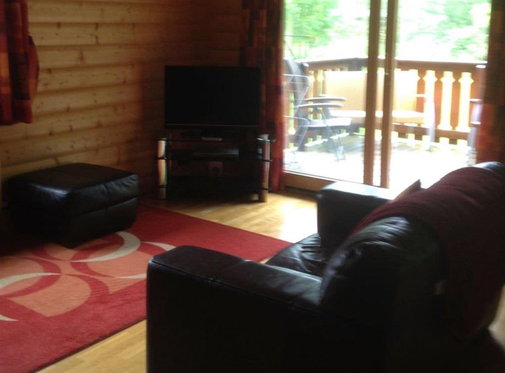 Living area at Forest Lodge in Kenwick Woods, near Louth, Lincolnshire