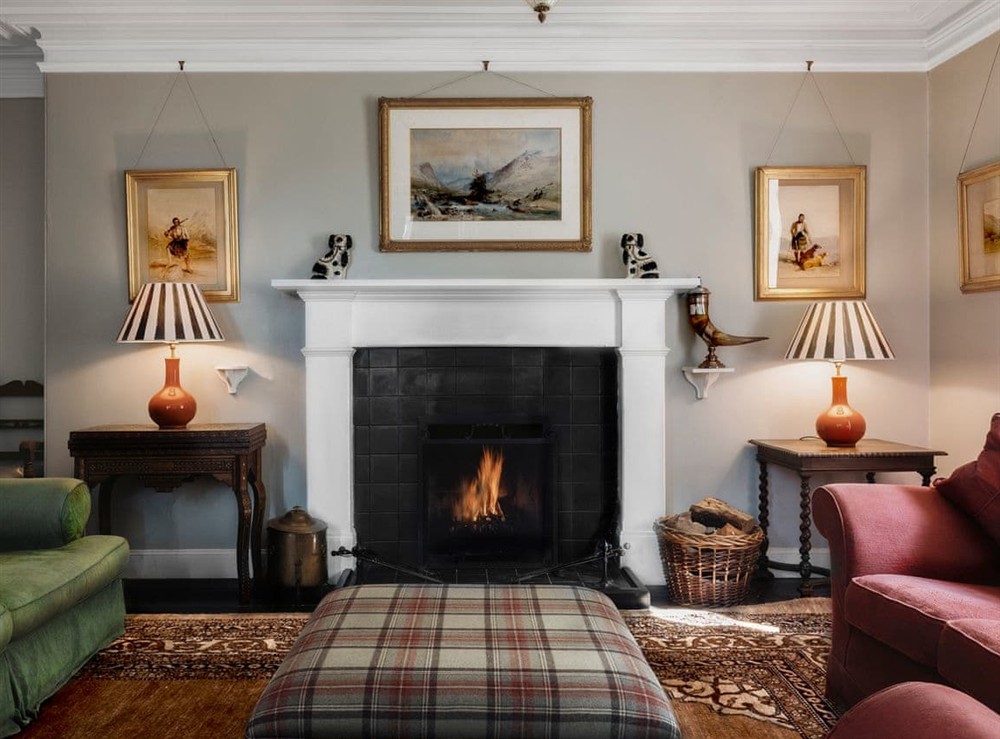 Living room at Forest Lodge in Pitlochry, Perthshire