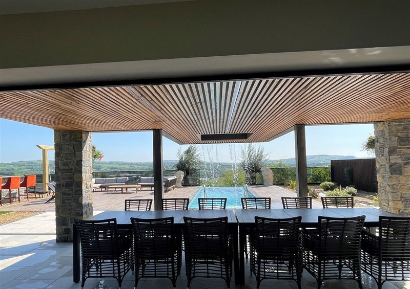 The patio at Forest Lodge, Pontyclun