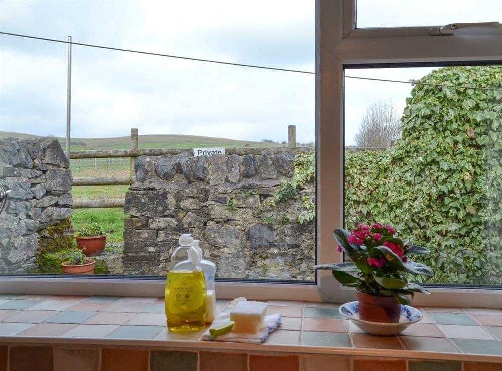 Lovely view from the kitchen window at Forest View in Peak Forest, near Buxton, Derbyshire