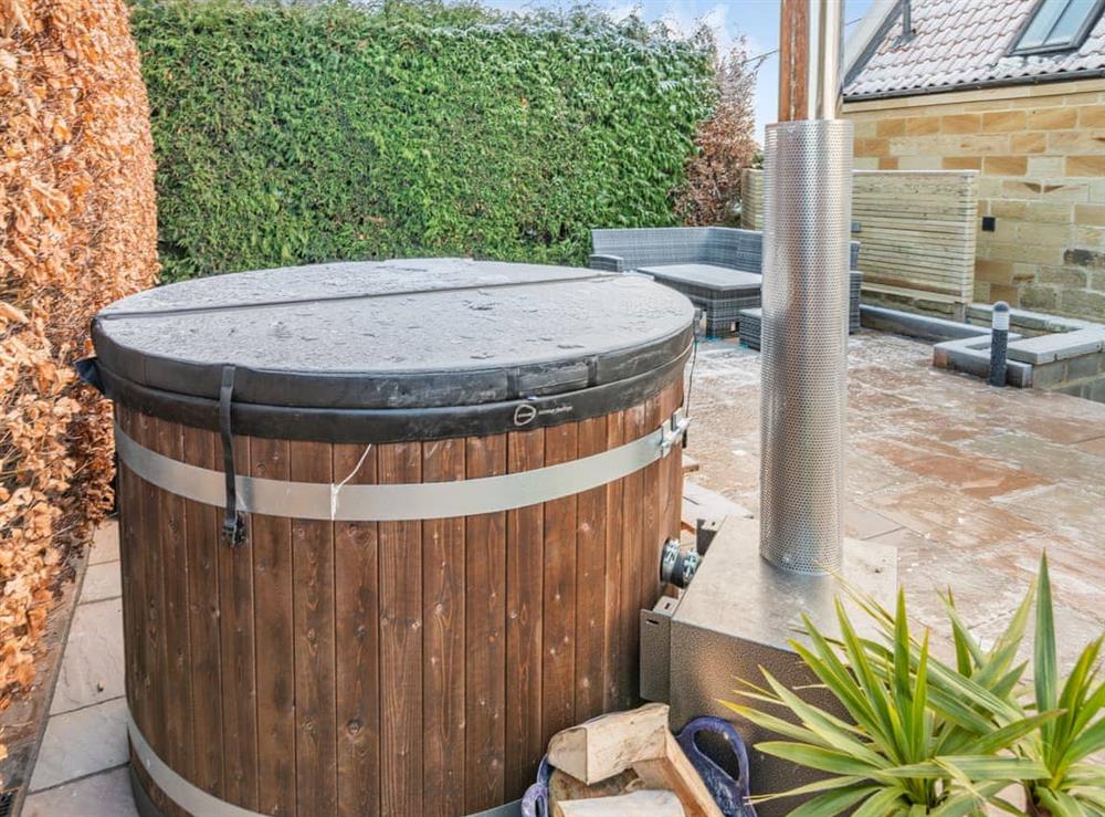Hot tub at Forge Cottage in Scaling Dam, near Whitby, Cleveland