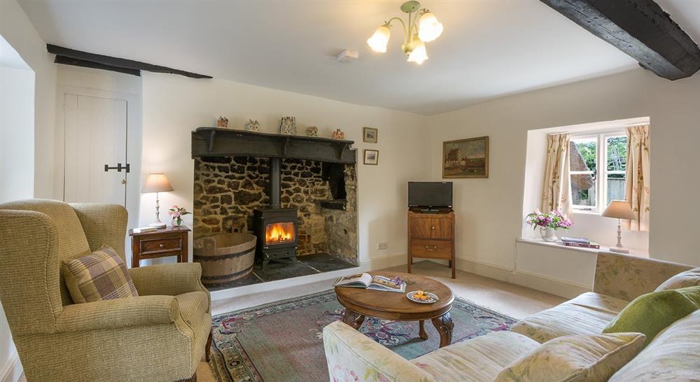The sitting room at Forge Cottage in Seaton, Devon