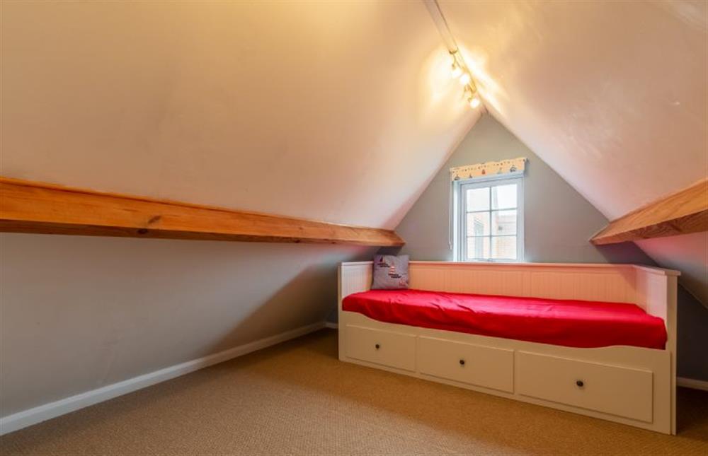 First floor:  Narnia room under the eaves with single bed and pull out bed (suitable only for children)