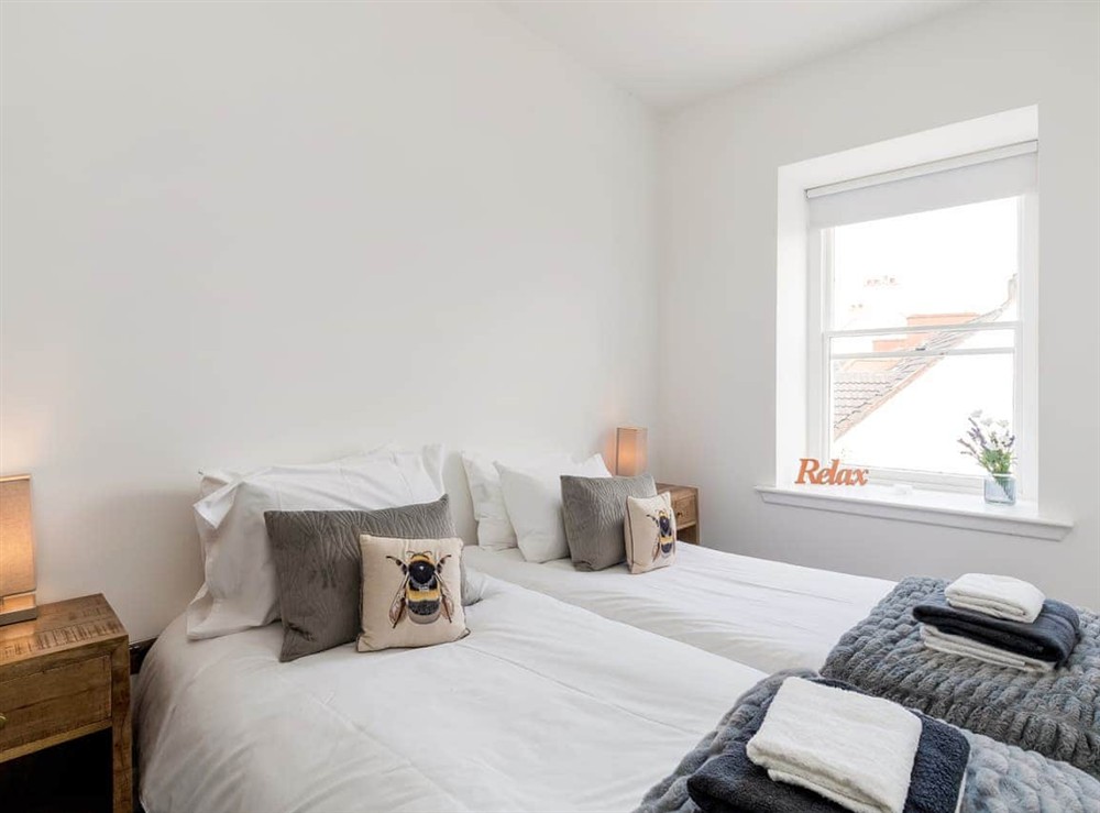 Twin bedroom at Formans Lodge in Musselburgh, East Lothian