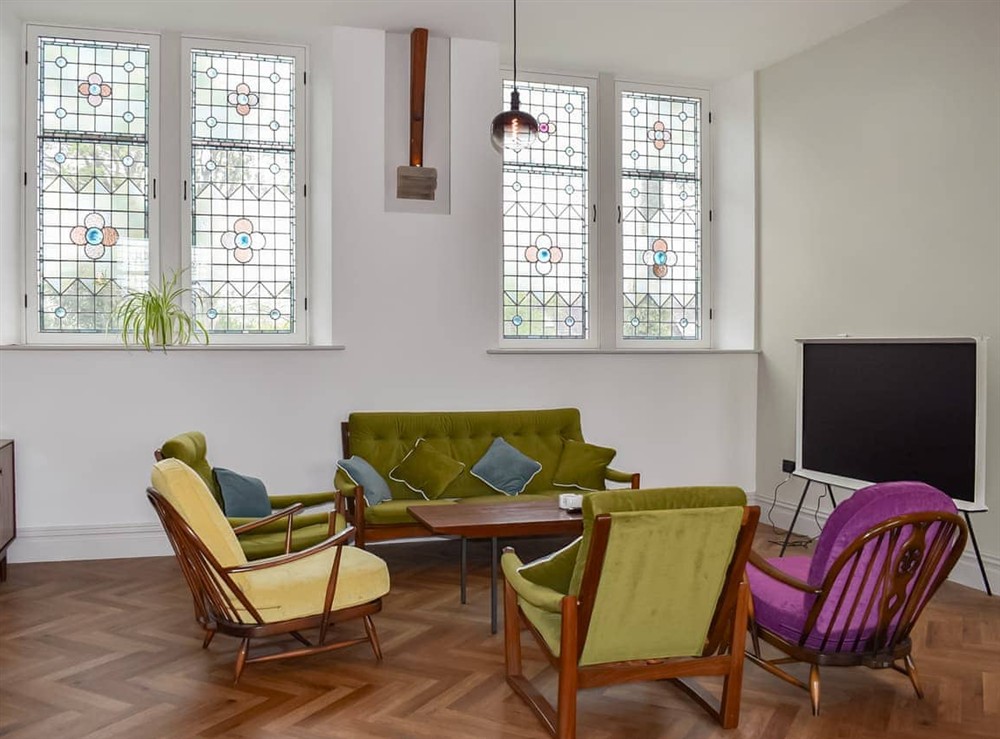 Living room at Former Methodist Church in Airton, near Malham, North Yorkshire
