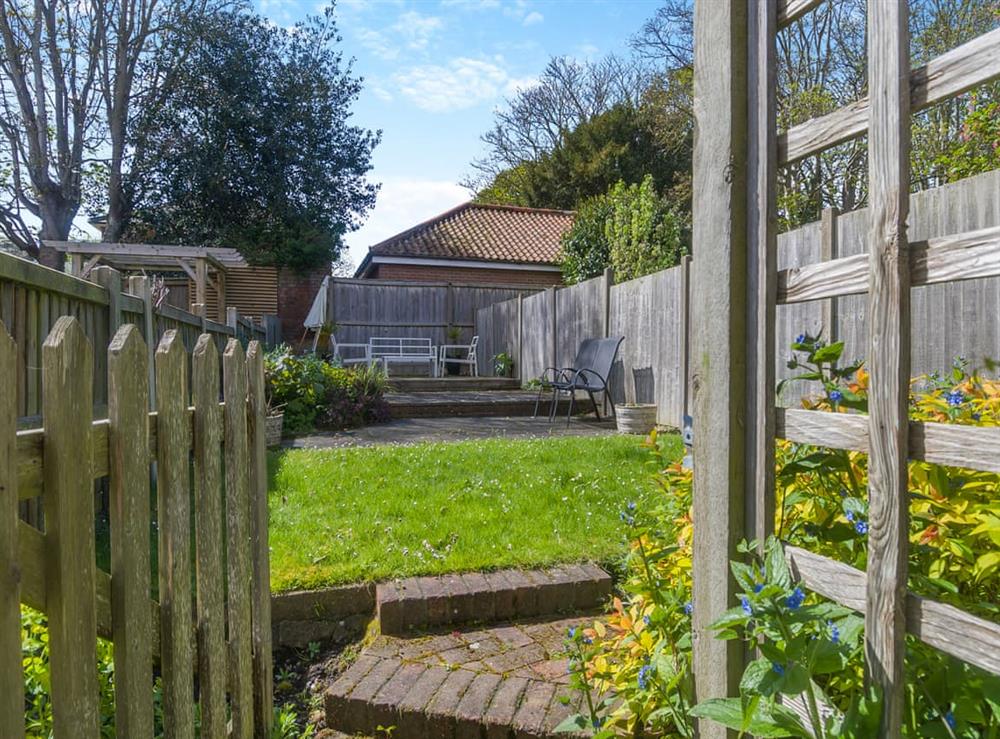 Sitting-out-area at Forsythia House in Overstrand, near Cromer, Norfolk