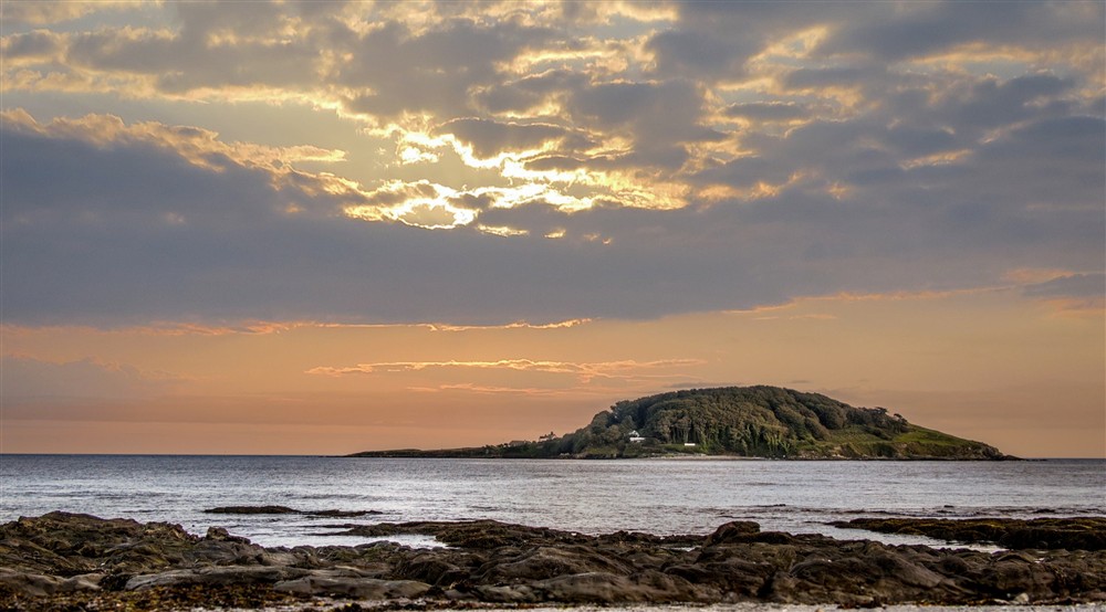 A view of the coast near Fortescue, Cornwall at Fortescue in Lanteglos-by-fowey, Cornwall