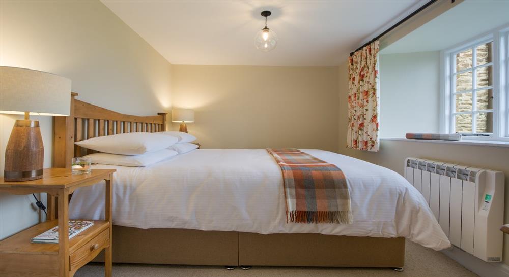 The double bedroom at Fortescue in Lanteglos-by-fowey, Cornwall