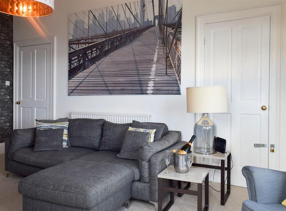 Spacious and cosy living room at Forth View in Kinghorn, near Kirkcaldy, Fife