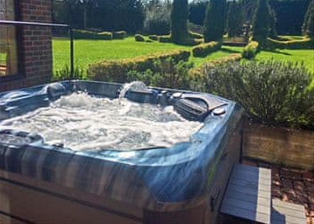 Hot tub at Fortis House in Parley, near Bournemouth, Dorset