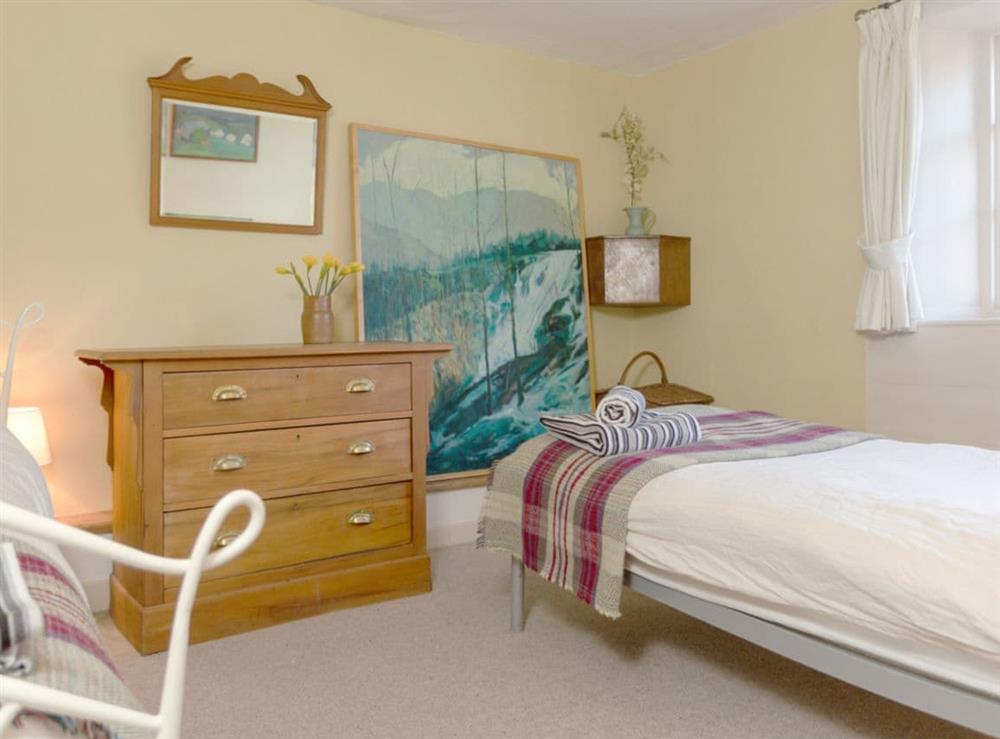 Twin bedroom at Fossilers Lodge in Lyme Regis, Dorset