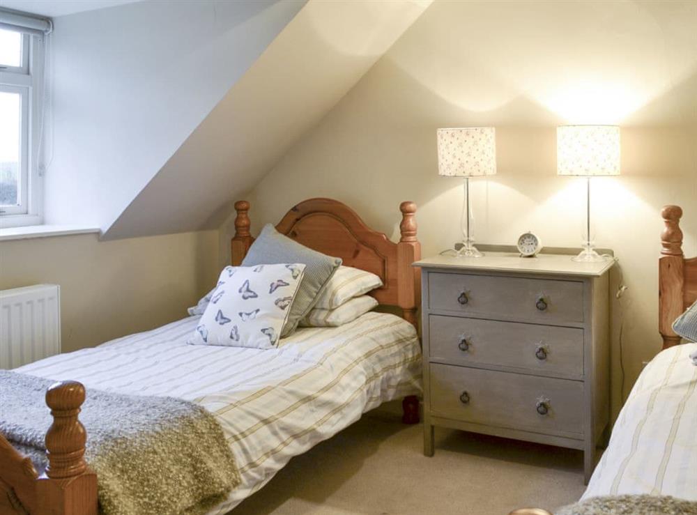 Light and airy twin bedroom at Foulden Hill Farm Cottage in Berwick-Upon-Tweed, Northumberland