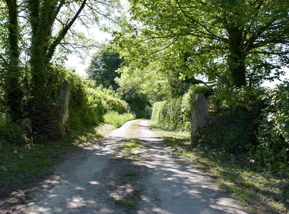 Lane to the property at Fountain Hill in Eglwyswrw, near Cardigan, Pembrokeshire, Dyfed