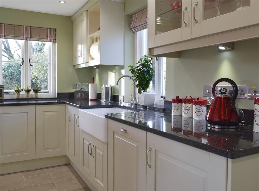 Well-equipped fitted kitchen at Fountain Hill in Eglwyswrw, near Cardigan, Pembrokeshire, Dyfed
