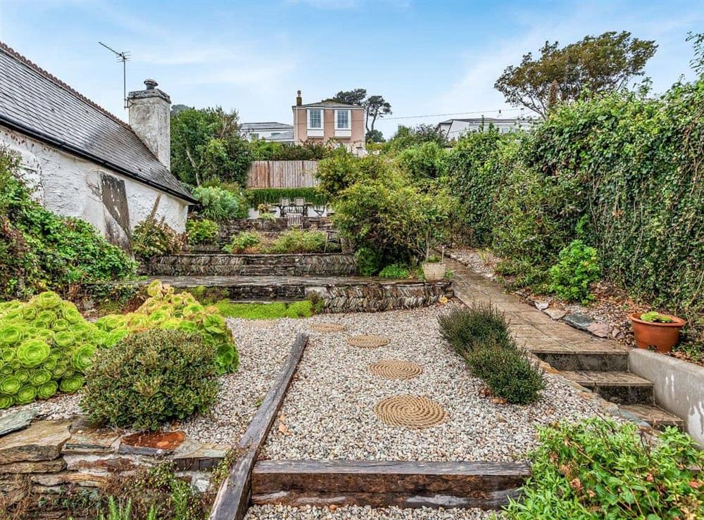 This is the garden at Fountain House in St Mawes, Cornwall