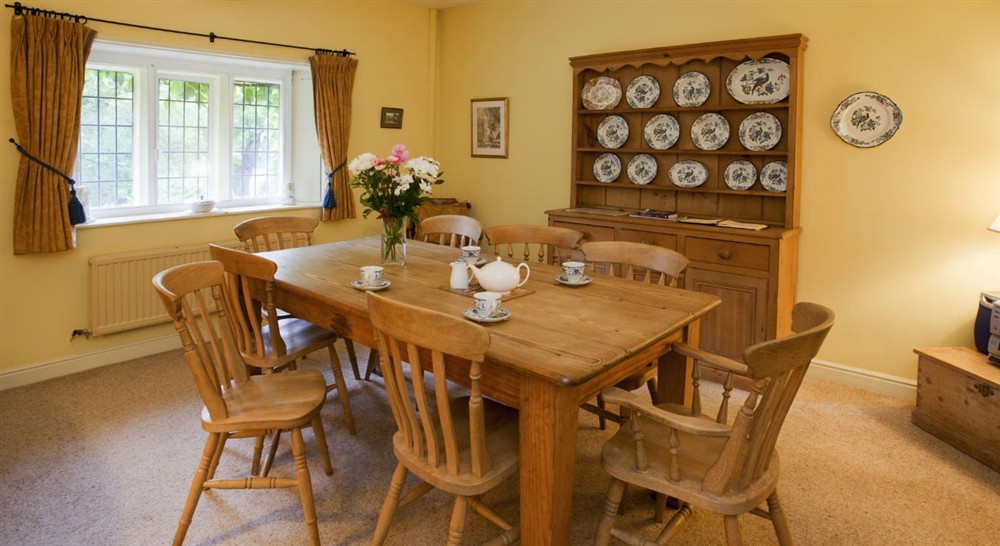 The dining room at Fountains Cottage in Ripon, North Yorkshire