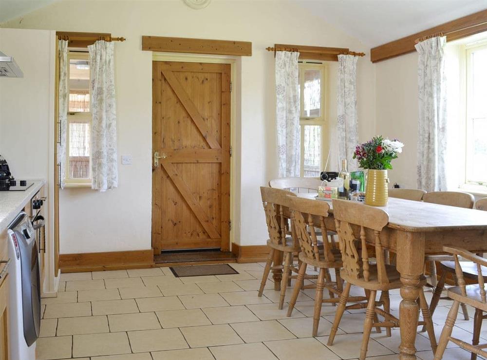 Well-equipped kitchen with dining area at Four Bays in Brandesburton, Nr Bridlington, East Yorkshire., North Humberside