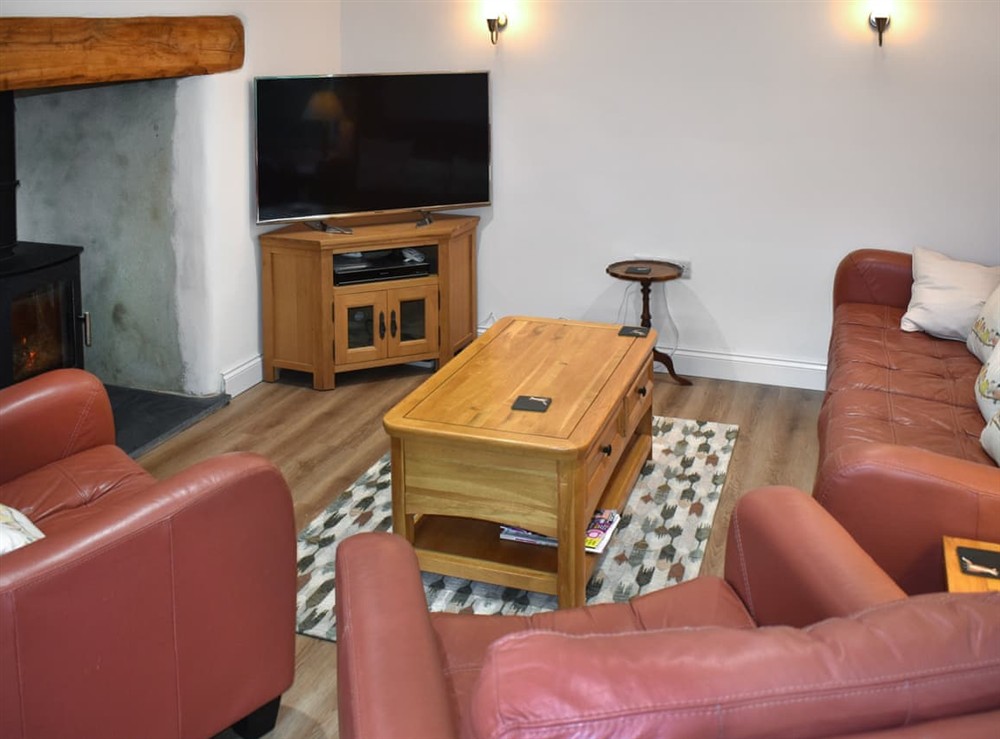 Living area at Four Elms in Yarcombe, near Axminster, Devon