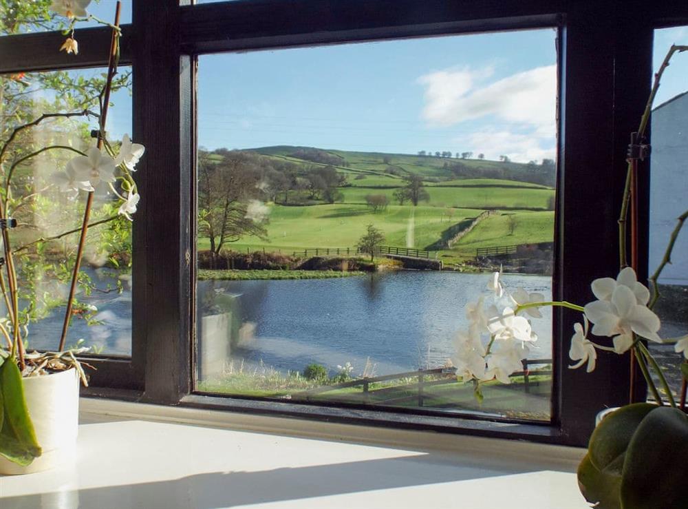Lovely views over the riverfrom the bedroom at Four Seasons in Cowan Head, near Staveley and Kendal, Cumbria